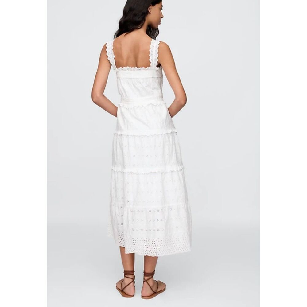 Gap x Doen white eyelet midi dress size large - Picture 2 of 9